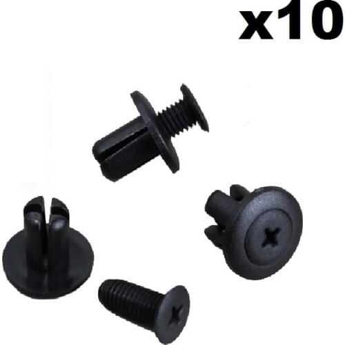 DOOR TRIM PANEL CLIPS FOR KIA HYUNDAI MAZDA FORD x10 BLACK
