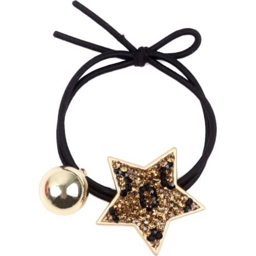 Korean Style Star Crystal Hot Selling Hair Band Women Girls Kids Hair Rings Hair Rope Ponytail Headpiece Hair Accessories