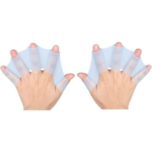 Hot New 1 Pair Silicone Training Paddle Diving Gloves Swimming Gloves Swimming Equipment Webbed Swimming Paddles Fast Delivery