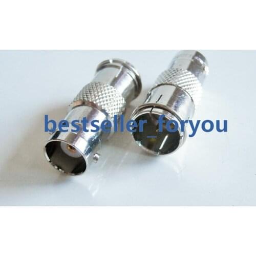 10Pcs BNC female to F Male push-on Plug Quick Connector TV-Tuner Antenna Adapter