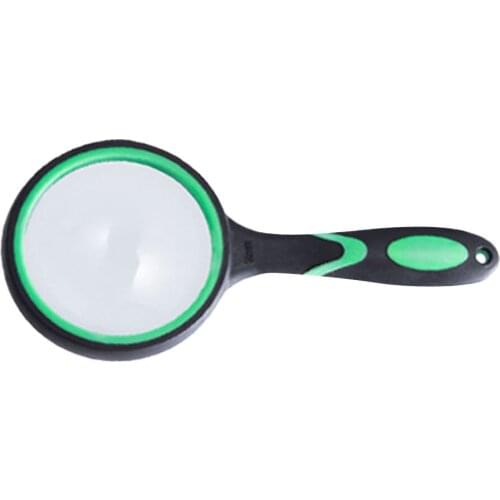 10X Handheld Magnifier Magnifying Glass Rubber Loupe Reading Tool Light 86mm