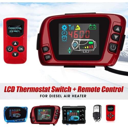12V/24V LCD Display Thermostat Monitor Switch+Remote Controller Accessories For 5kw/8kw Car Heater Car Parking Diesel Heater