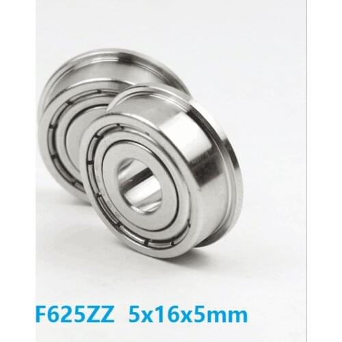 20pcs/50pcs/100pcs F625ZZ F625Z F625 Z ZZ F625-ZZ 5x16x5 mm Miniature flange deep groove Ball Bearing 5*16*5mm metal shielded