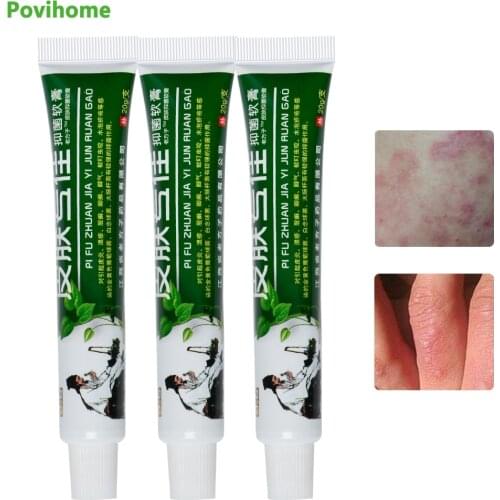 3pcs Bacteriostasis Ointment Antipruritic Eczema Psoriasis Herbal Cream Dermatitis Pruritus Anti-itching Fungus Cream Balm P1108