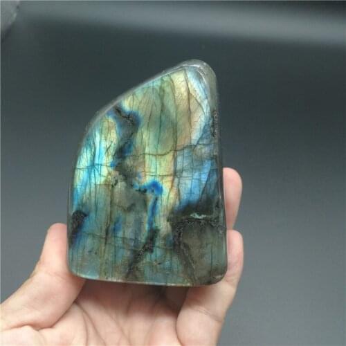 330g Natural Labradorite Crystal Rough Polished From Madagascar