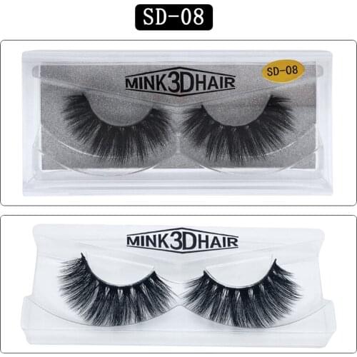 Xinleyong 3D Mink Hair False Eyelashes Natural/Thick Long Eye Lashes Wispy Makeup Beauty Fake Eyelash Extension Tools