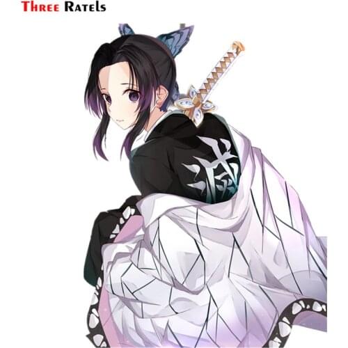 Three Ratels FC478 Demon Slayer Shinobu Kocho 3D Poster Cartoon Anime Car Hood Sticker Laptop Decal