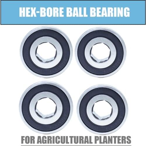 6305RS Hexagon Bearing ABEC-1 (1 PC) 22X62X17 mm Non-standard Bearings 6305-2RS For Agricultural Planters