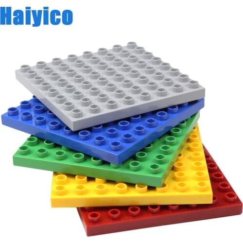 64 hole bricks baseplate big building blocks Compatible with Duplo set Accessories 8*8 dots Basic Creativity Toys children Gift