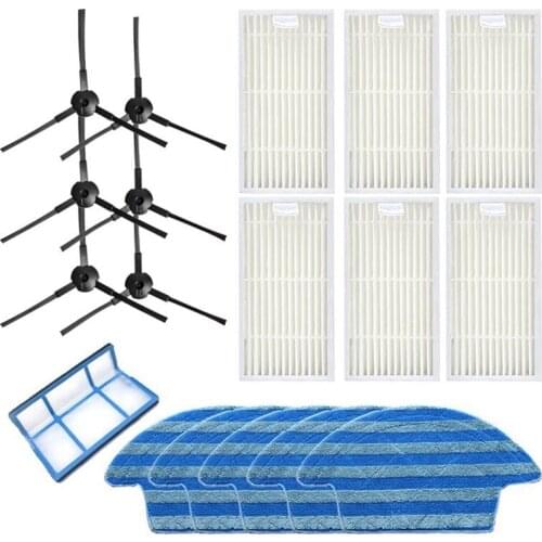 Side Brush Primary Dust Filter Efficient HEPA Mops for ILife V55 Pro Robot Vacuum Cleaner Parts