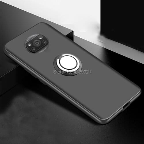 Poco X3 Case Luxury Magnetic Car Finger Ring Holder Bracket Phone Soft TPU Cover For Xiaomi Pocophone X3 NFC Pocox3 Couqe Fundas