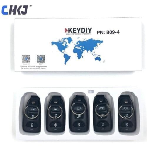 CHKJ 5pcs/lot KEYDIY KD B Series B09 3+1 Buttons for KD900 KD900+ URG200 KD-X2 Mini KD Remote Control Key KD Car Key In stcok