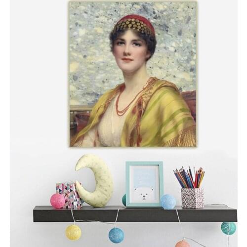 Citon William Clarke Wontner《Leonora》Canvas Oil Painting Artwork Poster Picture Wall Hanging Decorations Home Living Room Decor