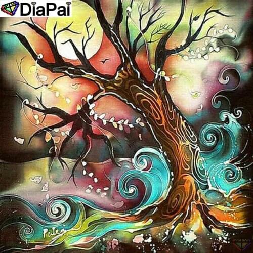 DiaPai 100% Full Square/Round Drill 5D DIY Diamond Painting "Tree scenery" Diamond Embroidery Cross Stitch 3D Decor A19768
