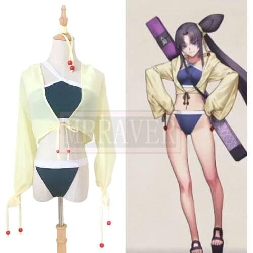 FGO Fate/Grand Order Ushiwakamaru Sexy Swimsuit Cosplay Costume Christmas Halloween Party Custom Made Any Size