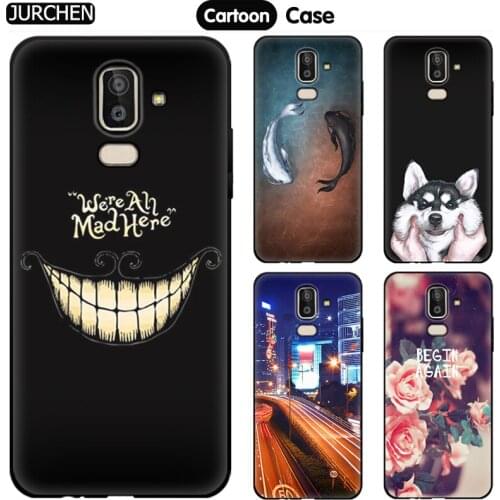 JURCHEN Cute Cartoon Back Cover For Samsung Galaxy J8 Case 6.0 inch Silicone Tpu Soft Phone Case For Samsung Galaxy j8 2018 Case