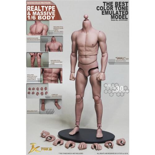 JXtoys JX-01 1/6 Scale Male Asian Strong Muscle Body Narrow Shoulder Accessories For 12'' Male Soldier Body Model