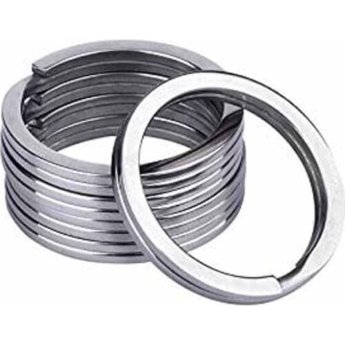 XRHYY 5Pack 30MM Round Flat Key Chain Rings Metal Split Ring For Office Car Key Holder Key Ring Making Arts & Crafts Ring