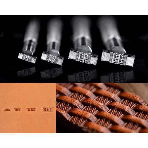 Leather craft tool stamping tool kit solid metal printing tool art stainless material muscle pattern 4 size