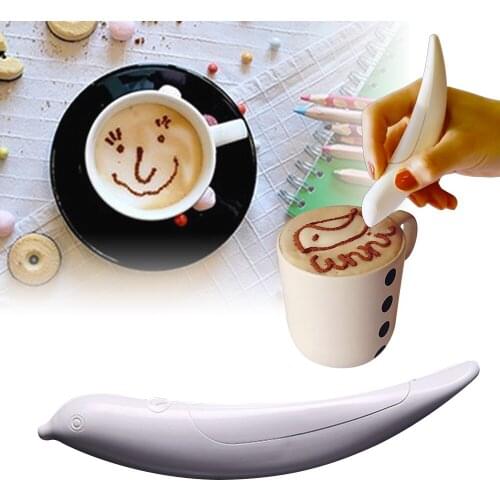 Creative Electrical Latte Art Pen for Coffee Cake Spice Pen Cake Decoration Pen Coffee Carving Pen Baking Pastry Tools