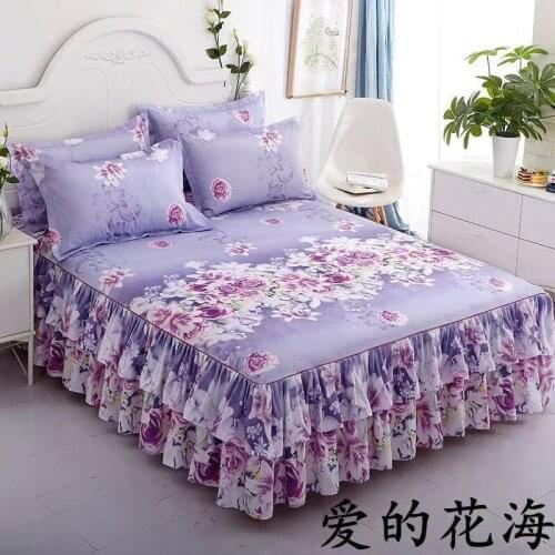 1 piece lace bed skirt bedding Princess bedding bed cover bed girl bed cover Full Queen King size