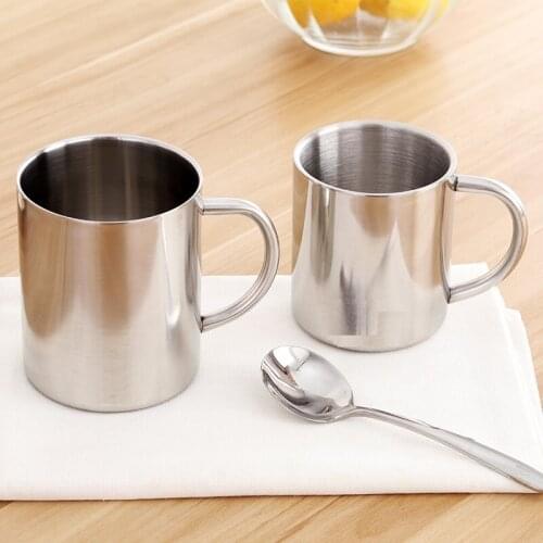304# stainless steel mug with handle office milk coffee cup fall proof cold drink beer double layer water cup