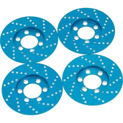 4Pcs Metal 2.2 Wheel Hub Rim Brake Disc Brake Caliper for 1/10 RC Crawler Car Axial SCX10 90046 AXI03007 Traxxas TRX4