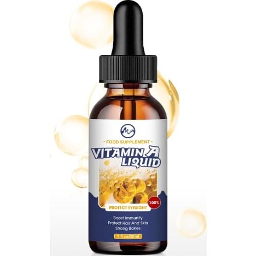 Minch Vitamin A Drops Organic Vitamin A Palmitate For Healthy Vision, Stronger Immune System, Healthy Growth, Skin & Hair Care