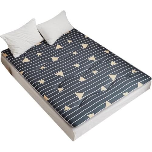 Fashion Leaves Foldable 5cm Tatami Floor Mat/Pad Comfy Futon for Dorm/Home Nap Single Use Sleeping Mattress/Bed