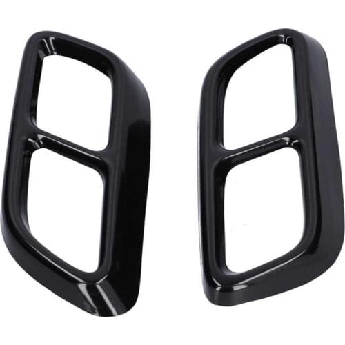 2PCS 4-Out Exhaust Tip Trim Tail Throat Frame Quad Outlet Glossy Black Replacement for Cadillac CT5 2020 Car Exterior Decor