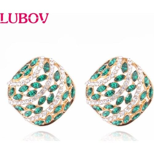 LUBOV 2020 New Korean Vintage Geometic Earrings for Women Girls BOHO Resin Stud Earrings Brincos Fashion Tortoise Jewelry