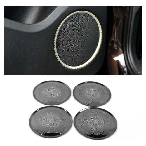 For Audi Q5 8R 2012-2016 Stainless Car Door Panel Loudspeaker Pad Speaker Cover Trim Frame Sticker Moulding Interior Accessories