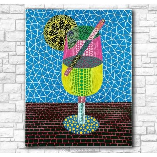 Hand Painted Oil Painting Wall painting Yayoi Kusama Lemon-Squash 2004 Home Decorative Wall Art Picture For Living Room painting