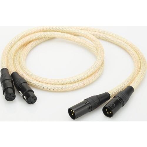 Pair hifi XLR Balanced connector Interconnect Cable with Gold plated XLR plug