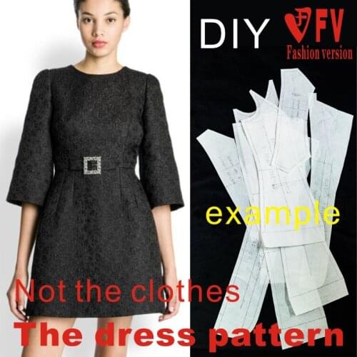 Dresses Sewing Pattern Template Cutting drawing Clothing DIY ((Not selling clothes)) BLQ- 165