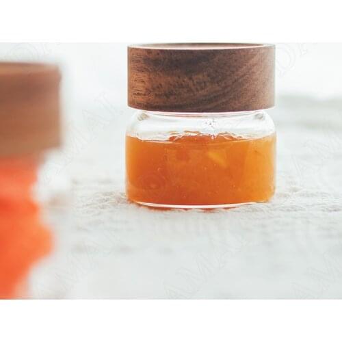 Glass Storage Jar with Lid Japanese Transparent Candy Jar Seal Jam Honey Bottle Desktop Coffee Beans Organizer Home Decoration