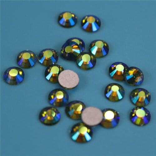 Swarovsky All Sizes SS3-34 High Quality Colorful Crystal AB/Crystal Clear Super Bright Glass Strass Iron On Hotfix Rhinestones