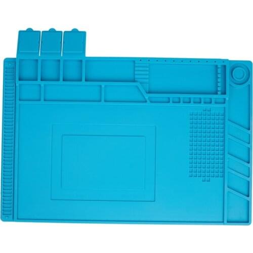 S-160 45x30cm Heat Insulation Silicone Pad Desk Mat Maintenance Platform For BGA Soldering Repair Station With Magnetic Section