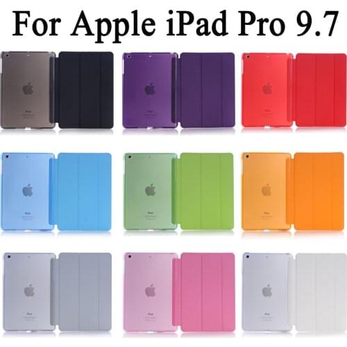 For Apple iPad Pro 9.7 Sleeping Wakup Ultral Slim Leather Smart Cover Case for iPad A1673 / A1674 / A1675