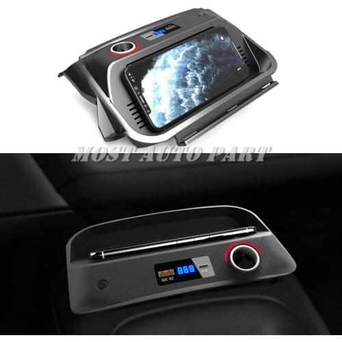 Interior Car Wireless Charger Phone Charger Center Console Trim For Toyota Corolla 2019-2021 1pcs