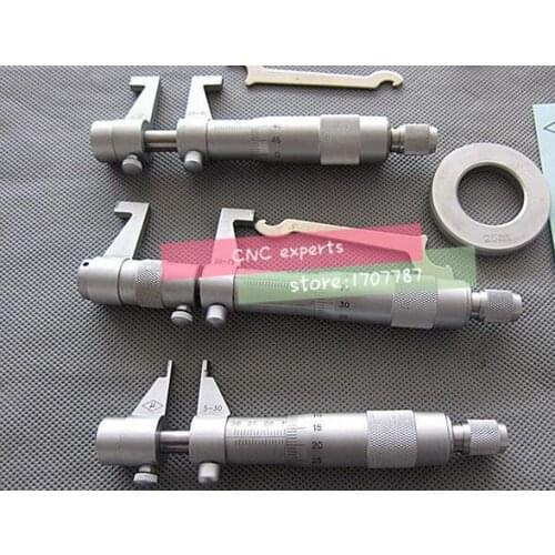 5-30mm 25-50mm 50-75mm 3pcs/set Inside micrometer spiral micrometer Inner hole measurement tools Free shipping