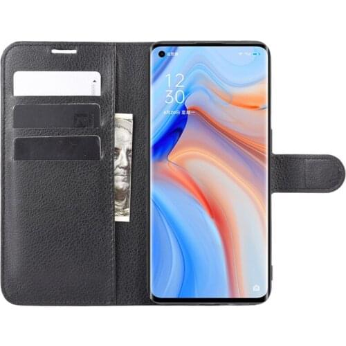 High Quality Leather Stand Cover For OPPO Reno 4 Pro 5G Case Flip Case With Card Holder For OPPO Reno 4 Pro 5G