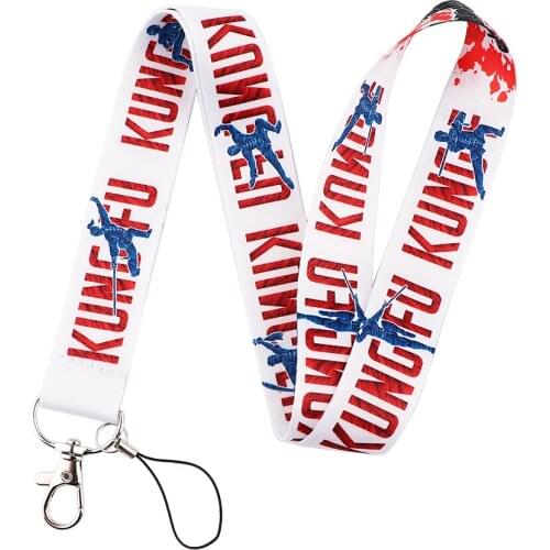 YA305 Chinese Kung Fu Lanyard For Keys Mobile Phone Hang Rope Keycord USB ID Card Badge Holder Keychain Lanyards For Children