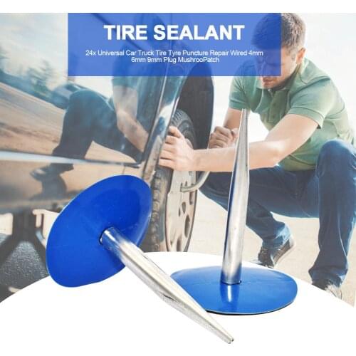24PCS 4MM 6MM 9MM Universal Car Truck Tire Mushroom Patch Tyre Puncture Repair Wired Plug Mushroom Patch