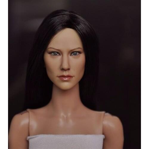 1/6 female Action figure head sculpture model toy accessory for 12 inch doll body