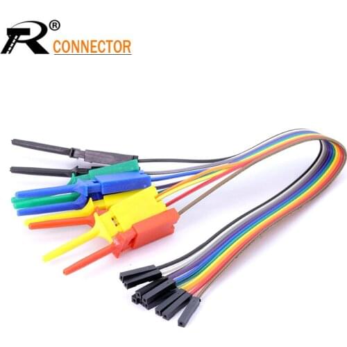 1set 25cm 10pin Alligator Clip jump Wire 25cm Male Female Crocodile Clip Test Leads Jumper Wire line cables for DIY Connection