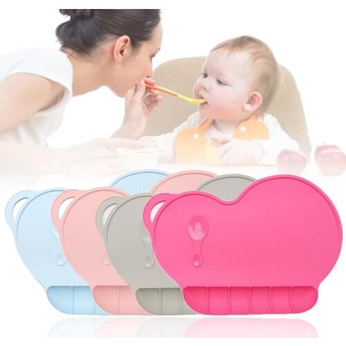 1 Pc Childrens Silicone Placemat Food Grade Carry Four Colors Childrens Dining Table Mat