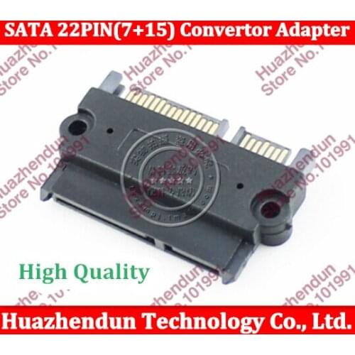 100pcs SATA 22Pin 7+15Pin Male Plug to SATA 22p 7+15P Female Jack Convertor Adapter Free shipping