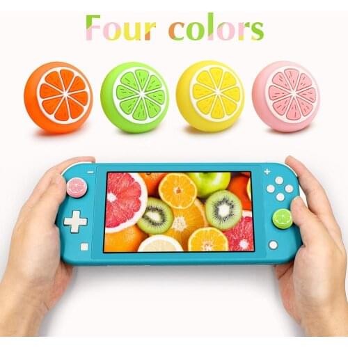 2pcs Cute Fresh Fruit Thumb Stick Grip Cap Joystick Cover For Nintend Switch Lite NS Joy-Con Controller Gamepad Thumbstick Case