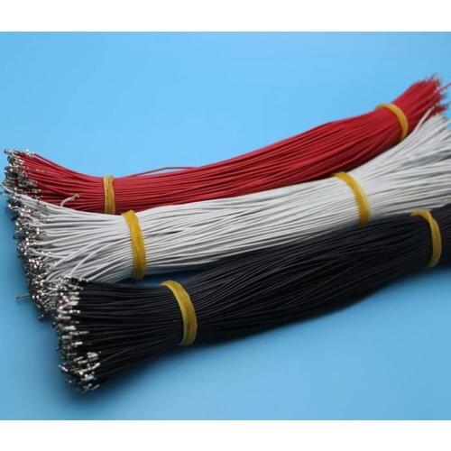 20pcs MH1.25 double head terminal line 20cm black red only with MH1.25 plastic shell